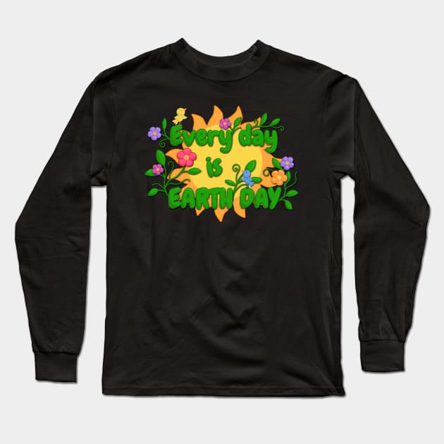 Earth Day 2 Long Sleeve T-Shirt by valentinahramov